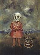 Girl with Death Mask Frida Kahlo